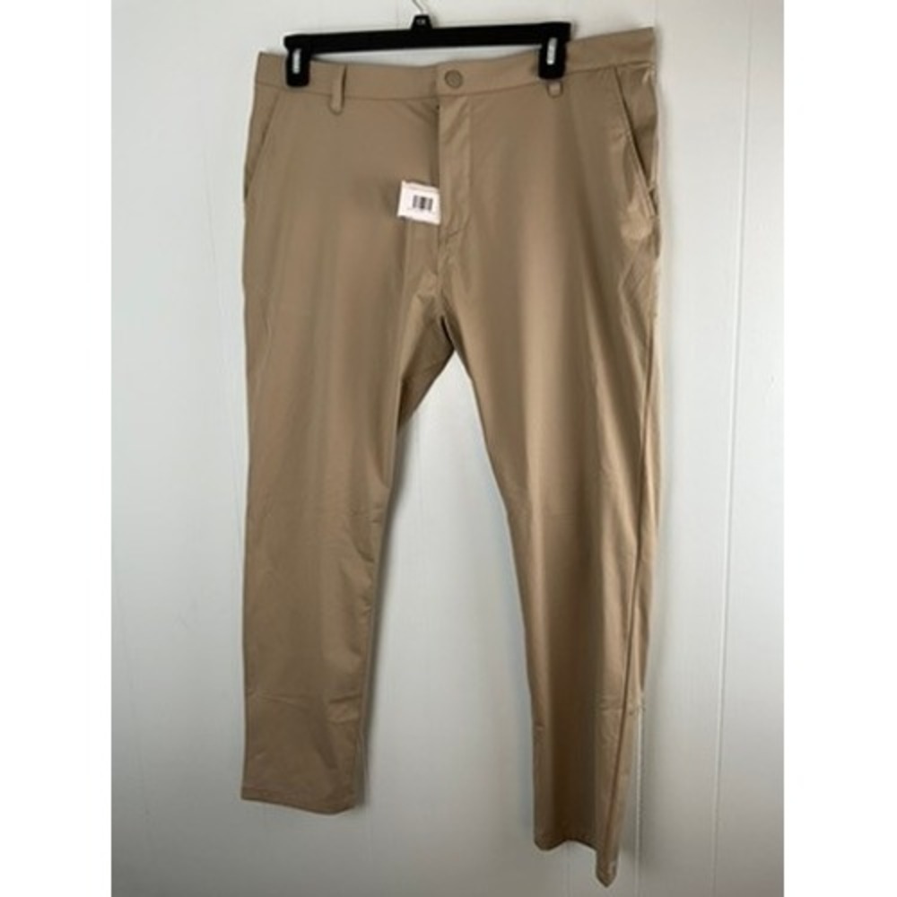 Rhone Commuter Slim Pants Mens 38 Khaki Tan Performance Stretch Chino 29 Inseam